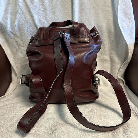 Prada Burgundy Leather Backpack - Picture 8 of 16